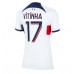 Paris Saint-Germain Vitinha Ferreira #17 Borta matchtröja Dam 2023-24 Kortärmad Billigt